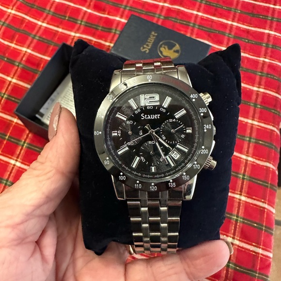 STAUER Jet Setter Stainless Steel Chronograph Watch for Men - New!!! - Picture 5 of 8